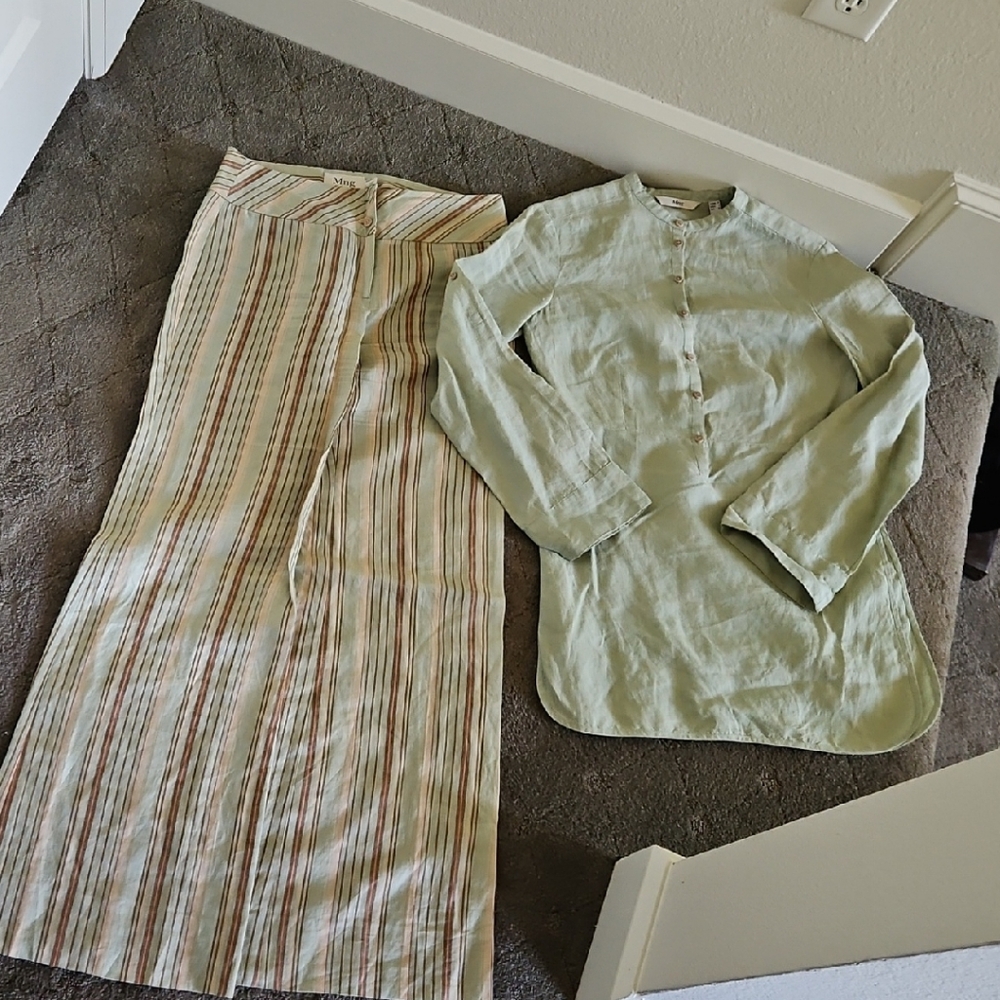 Mango Linen Pant Suit